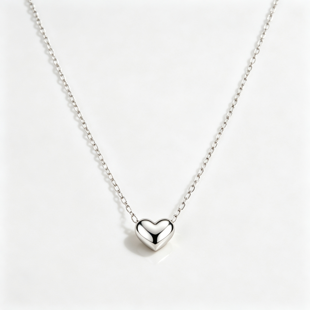 Tiny Heart Necklace | Minimal Heart Symbol Pendant