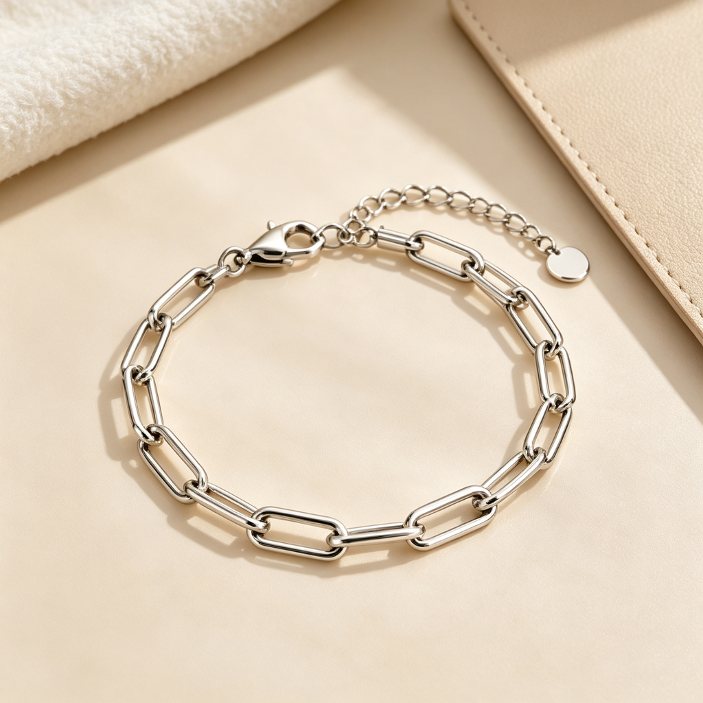 Paperclip Bracelet | Modern Sculptural Link Bracelet
