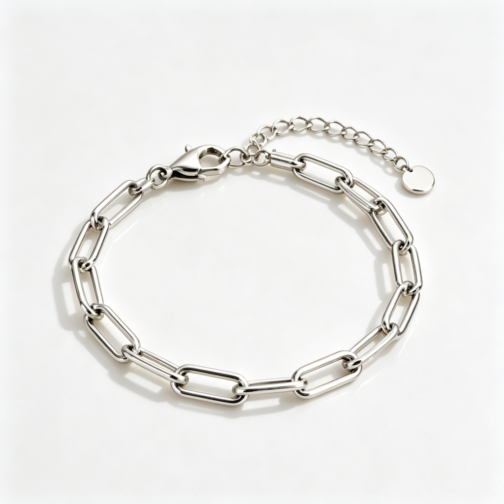 Paperclip Bracelet | Modern Sculptural Link Bracelet
